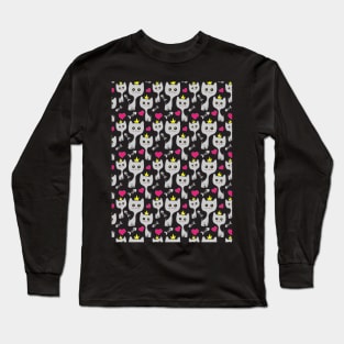 Cat Queen Pattern Long Sleeve T-Shirt